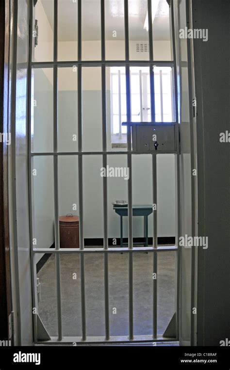 Nelson Mandela Prison Cell During His Imprisonment On The Former Prison