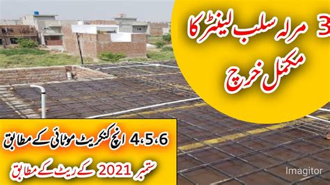 3 Marla RCC Lenter Cost In Pakistan Cost Of Rcc Slab Cost Of RCC