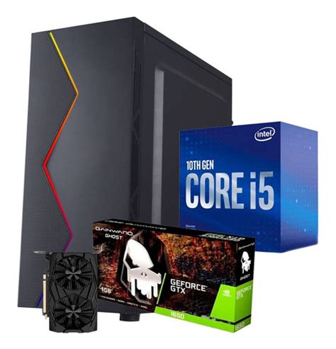 Pc Cpu Gamer 10ª Ger I5 10400f 16gb Ssd 480gb Gtx 1650 4gb