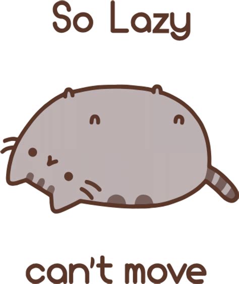 Download Pusheen Vector Lazy Svg Transparent So Lazy Cant Move Full