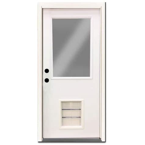 Steves Sons Premium Half Lite Primed White Steel Back Door In