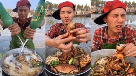 Fishman Dagang Boiled Scallops Oysters Conch Octopus Squid Crabs