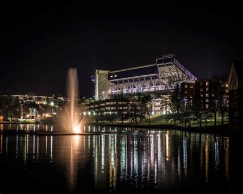 Items similar to JMU Stadium and Lake at Night on Etsy