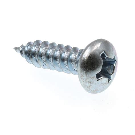 12 X 34 In Zinc Plated Steel Phillips Drive Pan Head Self Tapping Sheet Metal Screws 100