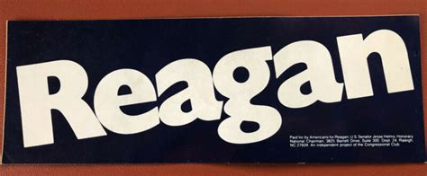 1980 Ronald Reagan For President Original Campaign Bumper Sticker