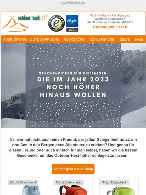 OutdoorTrends Für alle Outdoorliebhaber 2023 noch höher hinaus