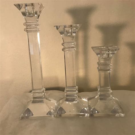 Vintage Waterford Crystal Candle Holders - Set of 3 | Chairish