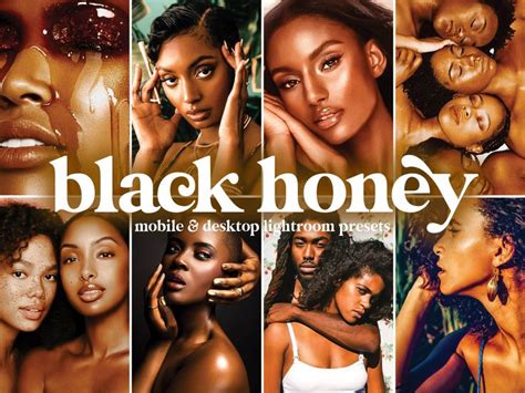 10 DARK SKIN Lightroom Presets For Black Brown Women Rich Honey Tone