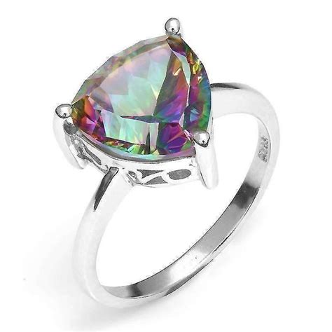 Rainbow Fire Genuine Mystic Topaz Trillion Cut Ct Iobi Precious Gems