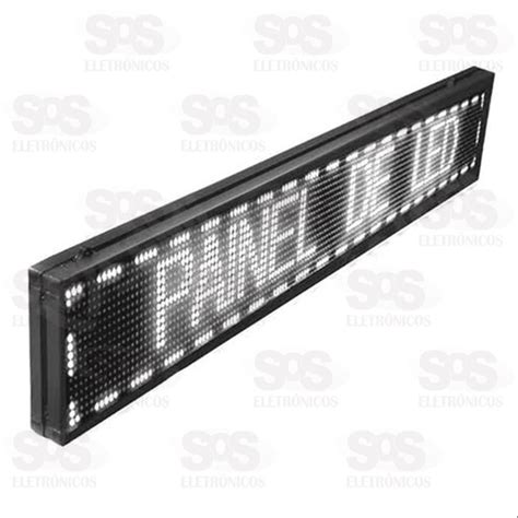 Painel De Led Display Letreiro Digital Luminoso X Cm Branco Luat