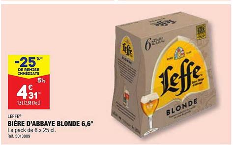 Promo Leffe Bière D abbaye Blonde 6 6 chez Aldi iCatalogue fr