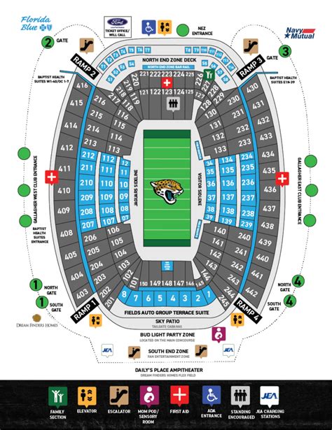 TIAA Bank Field Seating Chart and Map 2025: Find Your Perfect Spot to ...