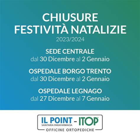 Chiusure festività natalizie 2023 24 Il Point