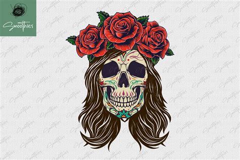 Day Of The Dead Skull Girl Art