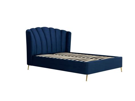 Lottie King Ottoman Bed Midnight Blue Birlea