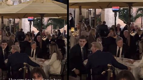 Barron Trump enjoys Thanksgiving dinner with Melania and Donald Trump: Video emerges from Mar-a ...