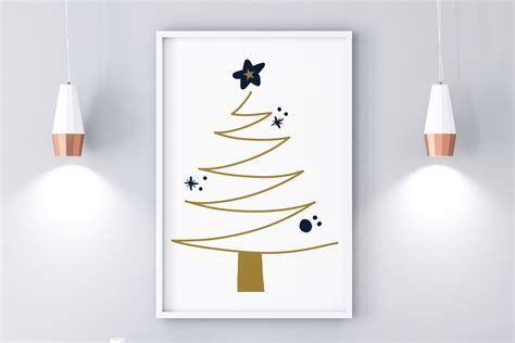 Christmas Wall Art-Christmas Tree-Winter Graphic by Pui Pui · Creative Fabrica