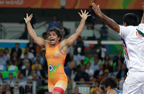 Ten Photos of Sakshi Malik Celebrating her Historic Bronze Medal