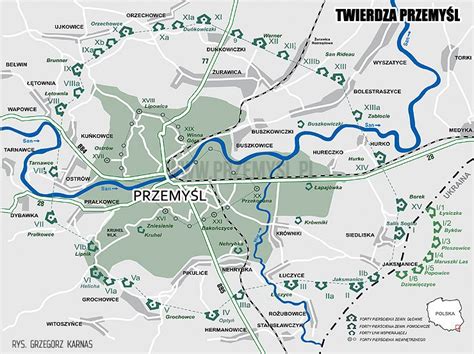 Map of Przemysl Fortress