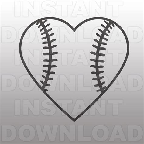 Baseball Heart Vector at GetDrawings | Free download