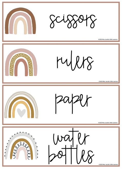 Boho Rainbow Editable Labels Check Out These Boho Rainbow Editable Labels For Your Classroom