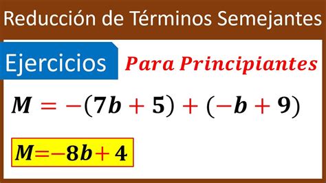 C Mo Reducir Terminos Semejantes Lgebra Nivel Intermedio Youtube