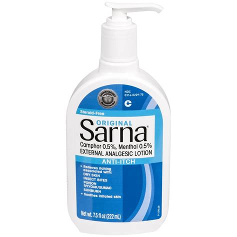 Sarna Original Steroid Free Anti Itch Lotion 7 5 Oz