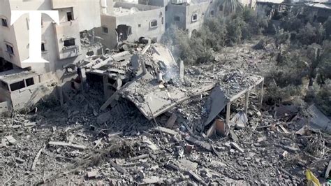 Drone Footage Shows Aftermath Of Israeli Airstrikes In Deir Al Balah In