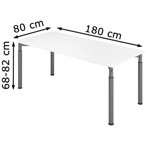 Hammerbacher Schreibtisch Y Serie H Henverstellbar X Cm Wei