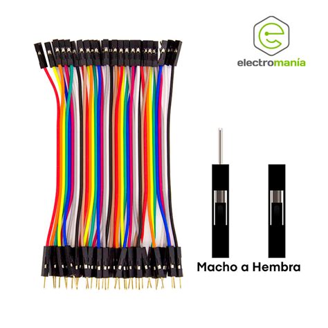 Cable Dupont Macho Hembra 10cm Electromanía Perú