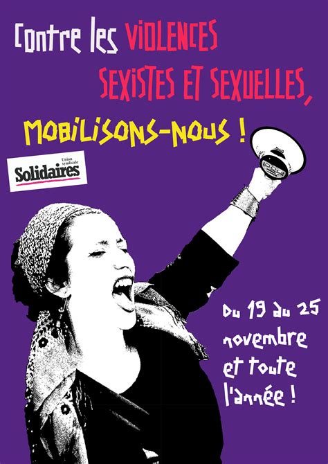 Contre Les Violences Sexistes Et Sexuelles Mobilisons Nous Du 19 Au 25 Novembre Et Toute L