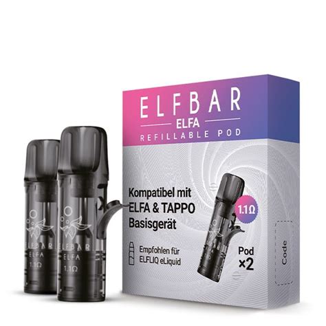 ELFBAR ELFBAR ELFA Refillable Pod 2x Leer Pod Mesh Coil 1 1 Ω