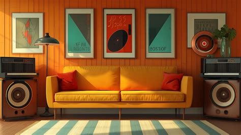 Premium Photo | Interior of Jazz Living Room With Melodic Hologram Jazz ...