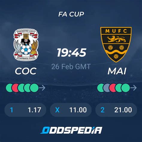 Coventry City Vs Maidstone United Predictions Odds Live Score Stats