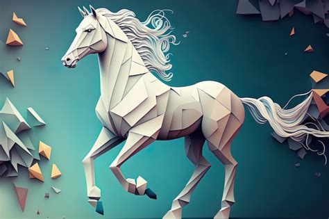 Premium AI Image | Illustrative cartoon white horse