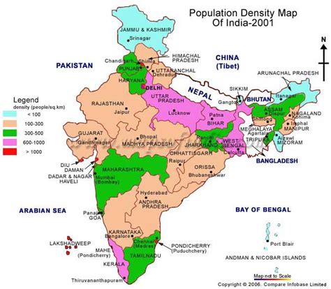 Indian Population Density Map