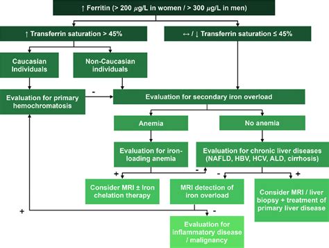 Proposed Algorithm Of Approach To Patients With Hyperferritinemia Ald