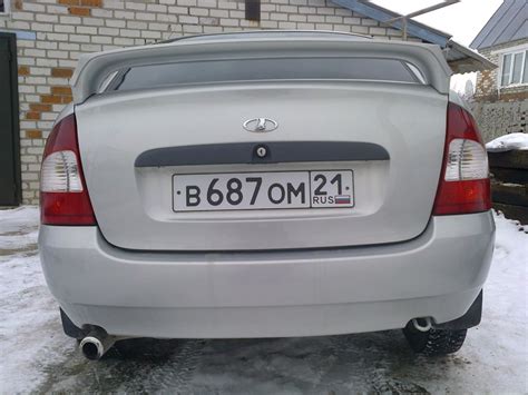 Сделал накладку на глушитель правильно — Lada Калина седан, 1,4 л, 2009 ...