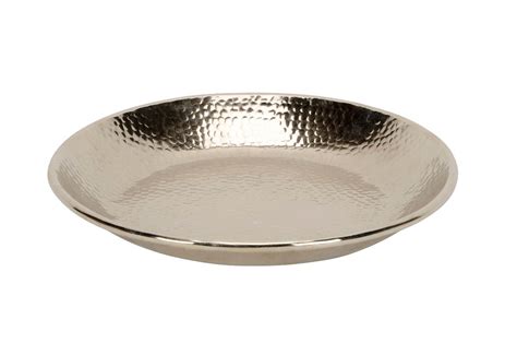 Silver Hammered Plate 31374 Homeware Decorative Accessories