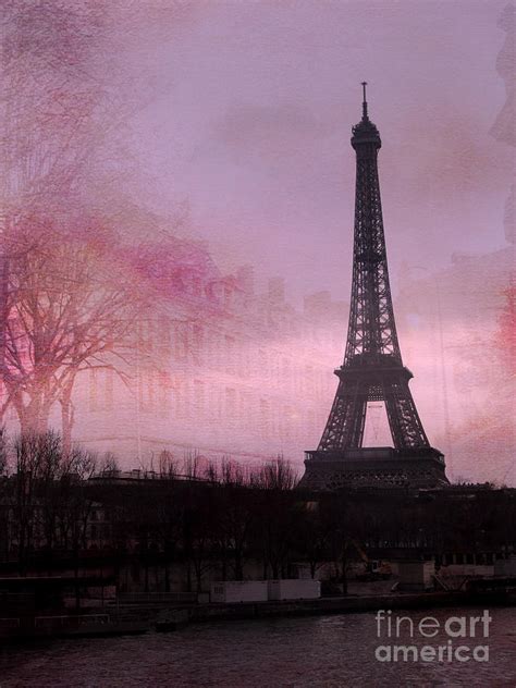 Paris Dreamy Romantic Paris Eiffel Tower Pink Architecture Eiffel Tower Photo Montage Photograph