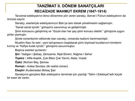 PPT TANZİMAT EDEBİYATI PowerPoint Presentation free download ID