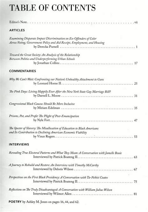 Harvard Journal Table Of Contents Icbicb