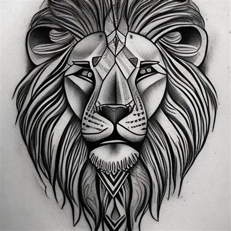 Lion tattoo with jewelry Stable Diffusion prompt - Midjourney