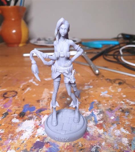 Jinx Figura Impresa En 3d De League Of Legends Sin Pintar Etsy España