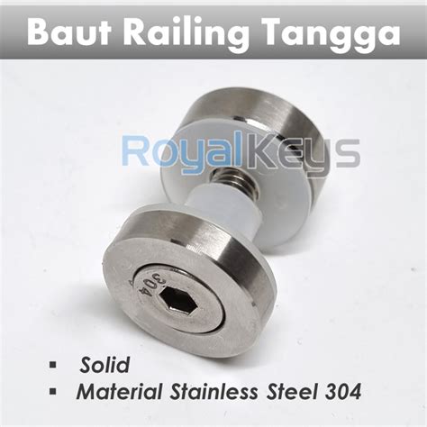 Jual Baut Pin Konektor Kaca Railing Tangga Solid Stainless Steel Sus