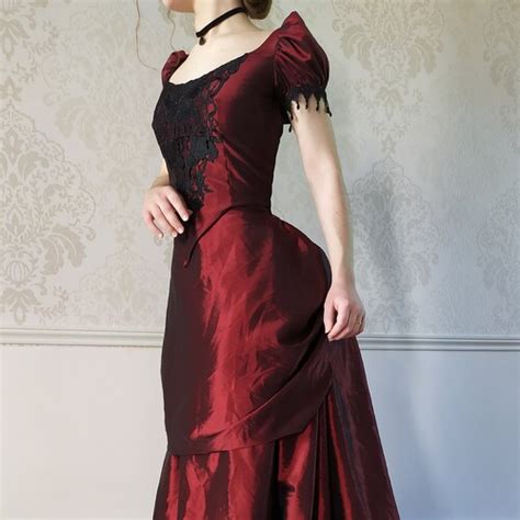 Tailored Taffeta Victorian Ball Gown Etsy Uk