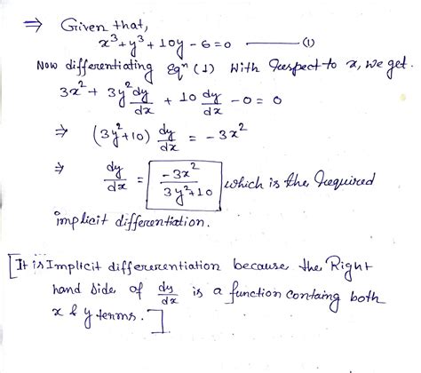 Solved Dy Find By Implicit Differentiation Dx X Y