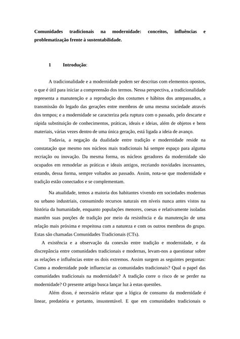 Pdf Tradi O E Modernidade