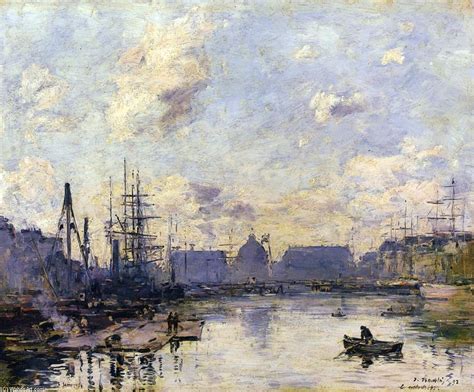 Paintings Reproductions Le Havre Le Bassin Du Commerce By Eug Ne