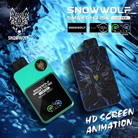 SnowWolf Smart IC 15K Puff Disposable Pod Finest Ounce Online Vape Store